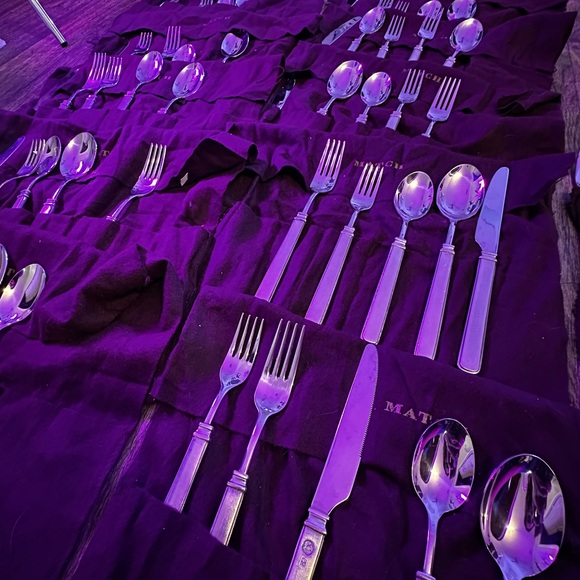 Match Gabriella Pewter Flatware 12 Complete Place Settings + Salad and Butter